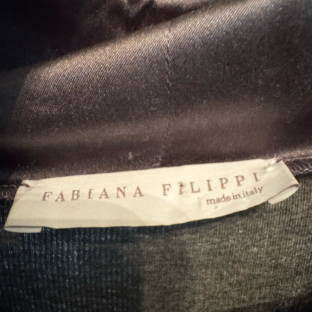 Fabiana Filippi Grey Women's Sweater with silk details. XS. Made in Italy 🇮🇹 - Picture 2 of 6